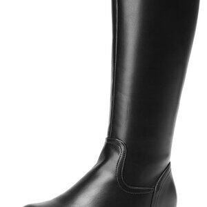 Fashionably Rugged Black Knee High Boots 6